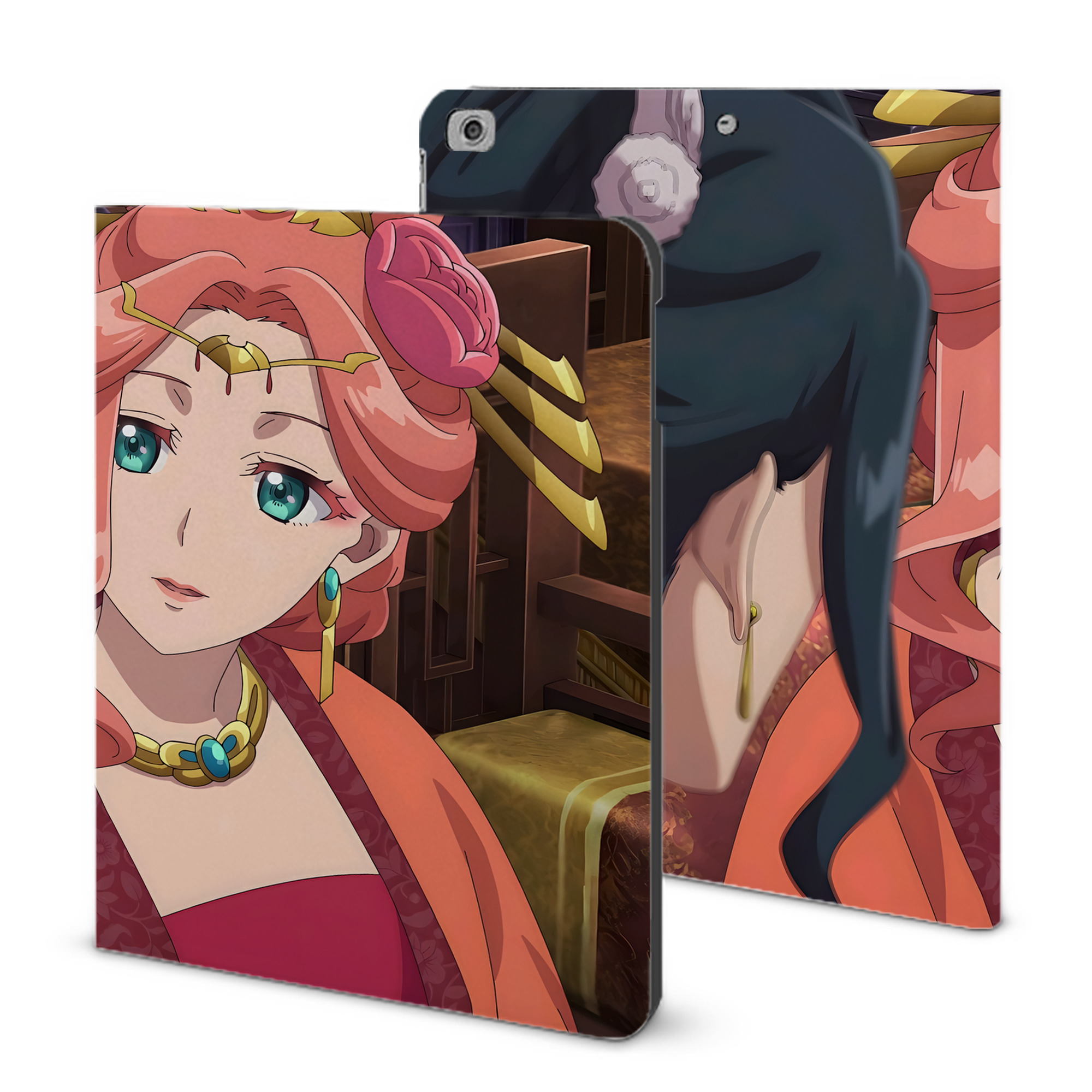 （画像用） 薬屋のひとりごと The Apothecary Diaries IPad ケース ブック型 PUレザー TPU 耐衝撃 軽量 薄型 ペン収納なし 全面保護 IPad 各モデル対応